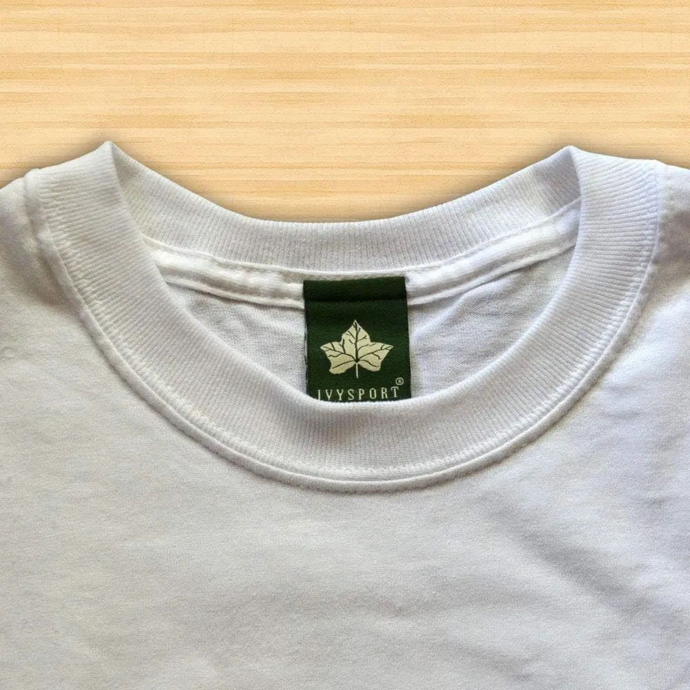 Cotton Short Sleeve White T-Shirt with Classic Logo, Unisex