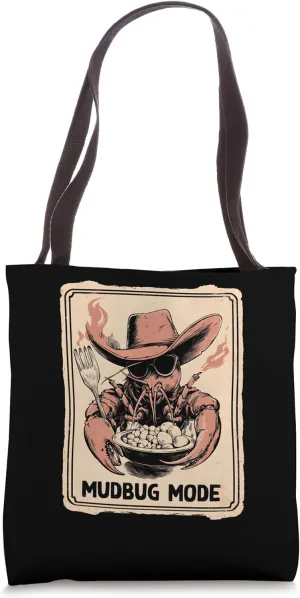 Crawfish Mudbug Mode Vintage Western Cajun Food Festival Tote Bag