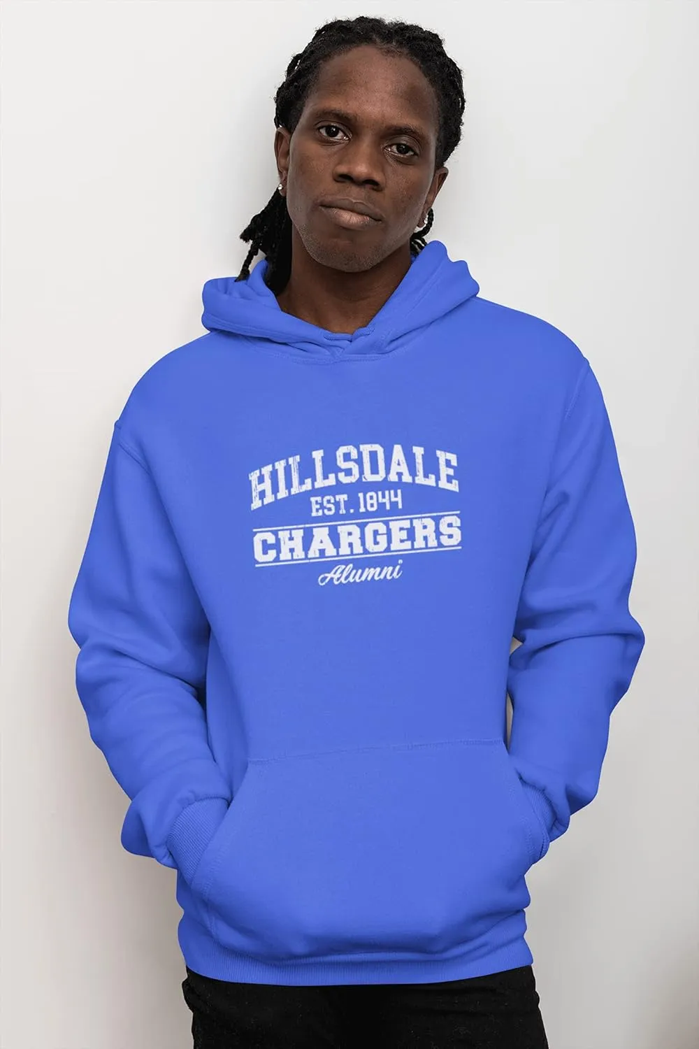 CreateMyTee Hillsdale College Alumni Unisex Hooded Sweatshirt - Hillsdale Chargers Apparel