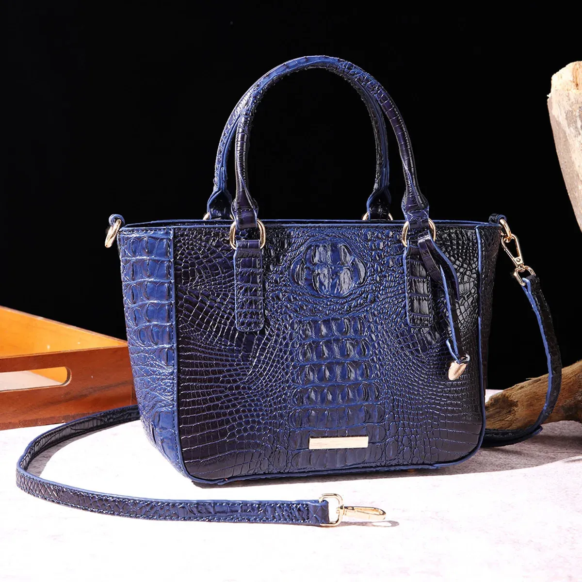 Crocodile Pattern Crossbody PU Leather Shoulder Bag