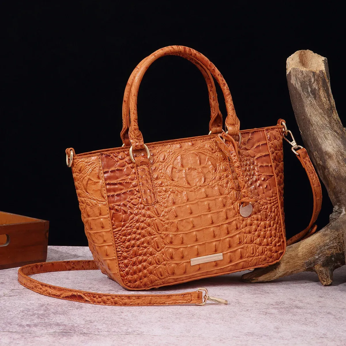 Crocodile Pattern Crossbody PU Leather Shoulder Bag