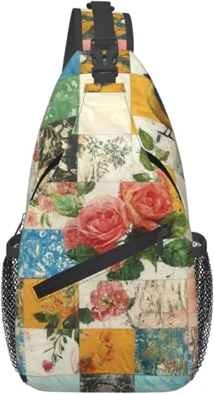 Cross Chest Bag Diagonally Sling Backpack Crossbody Shoulder Bag Exciting bird's-eye panoramic view Branches Sling Bag Travel Hiking Daypack