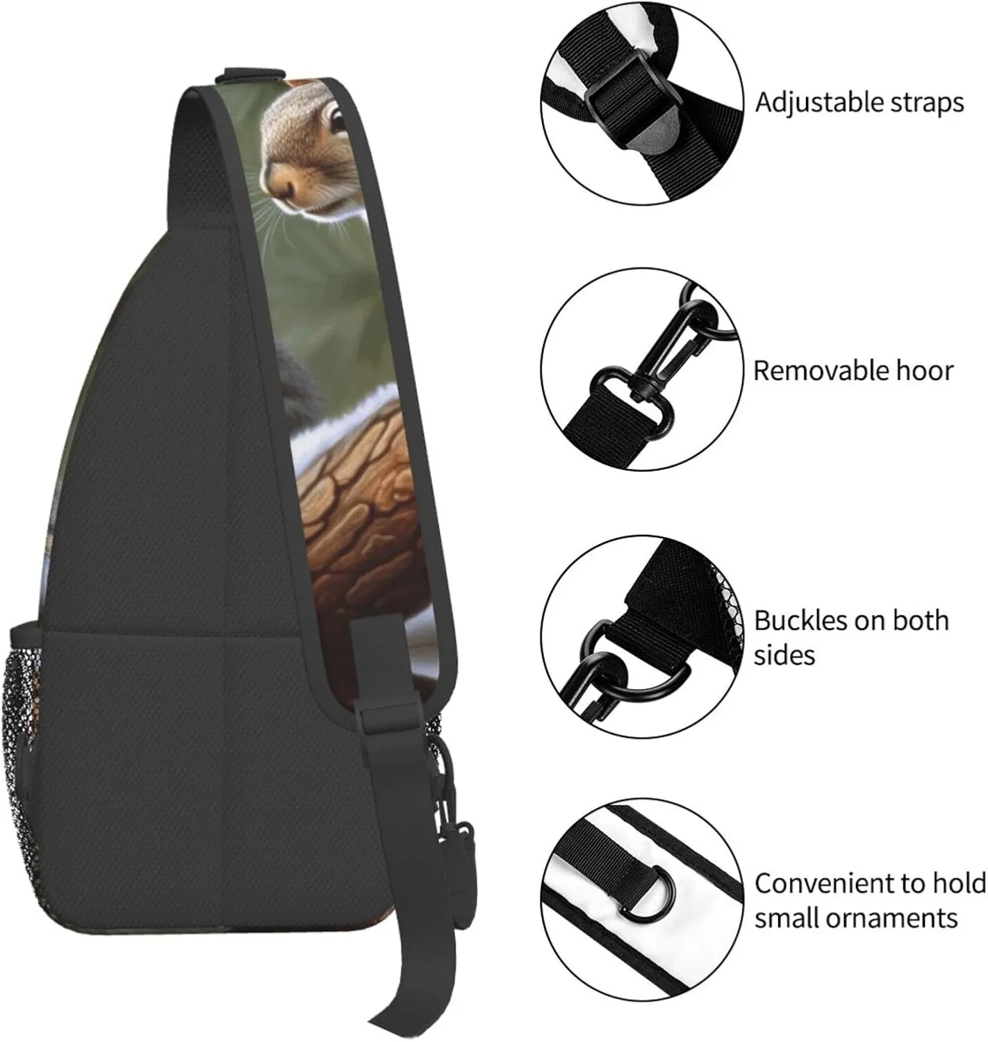Cross Chest Bag Diagonally Sling Backpack Crossbody Shoulder Bag Lotus and Black Zen Stones Sling Bag Travel Hiking Daypack