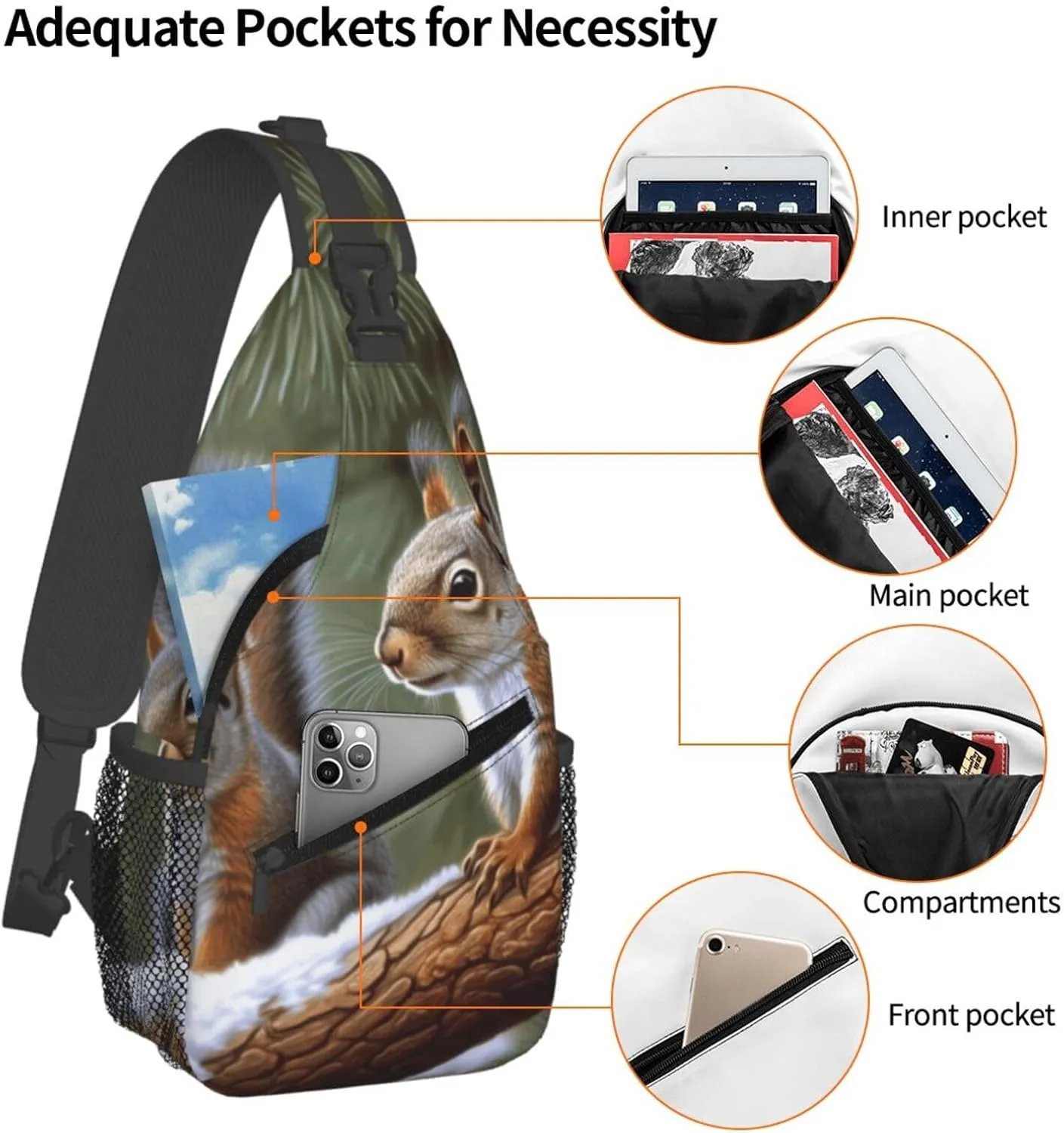 Cross Chest Bag Diagonally Sling Backpack Crossbody Shoulder Bag Lotus and Black Zen Stones Sling Bag Travel Hiking Daypack