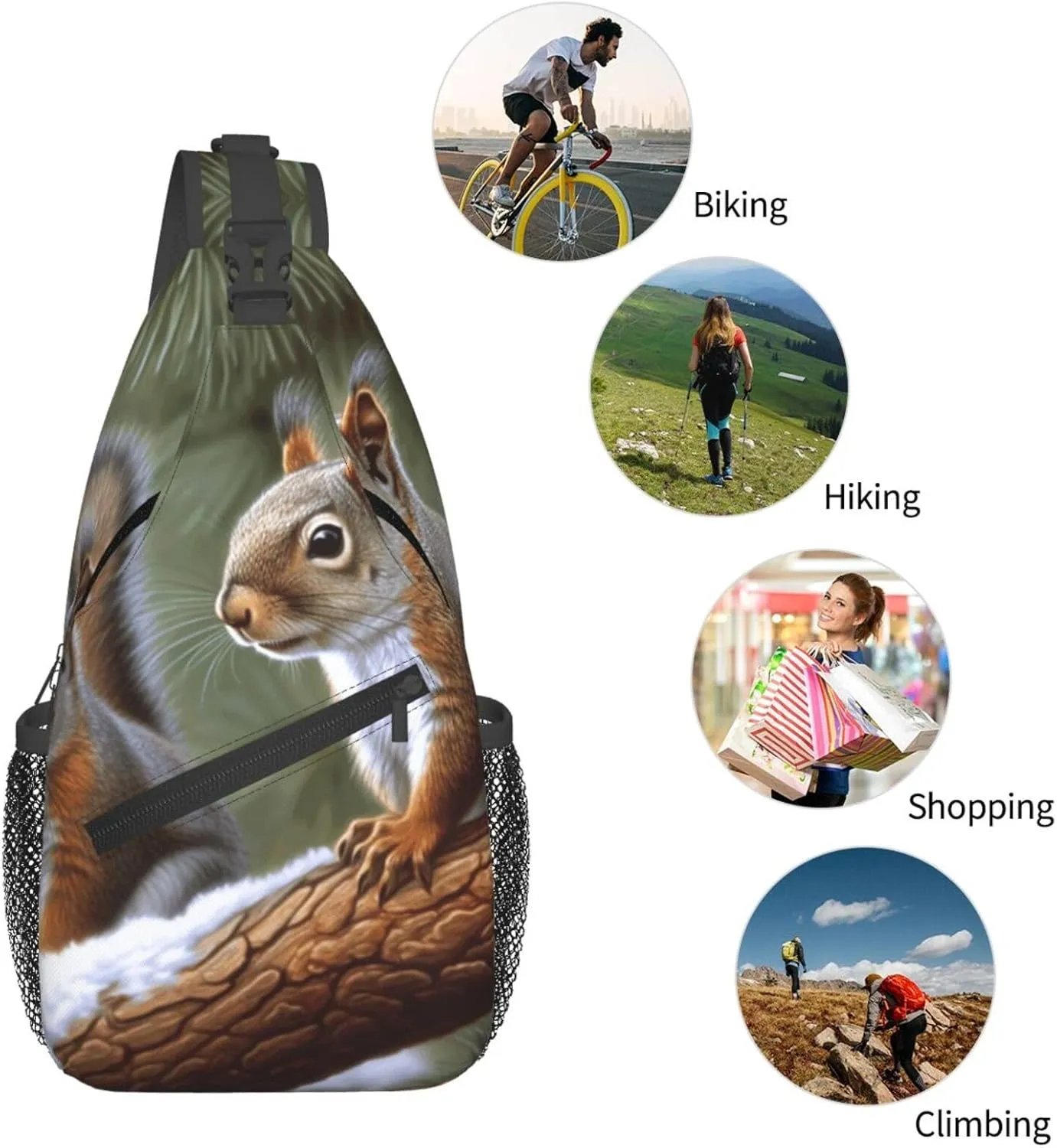 Cross Chest Bag Diagonally Sling Backpack Crossbody Shoulder Bag Lotus and Black Zen Stones Sling Bag Travel Hiking Daypack