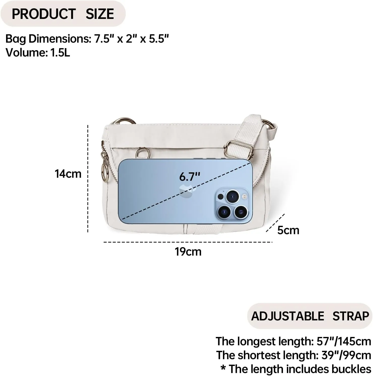 Crossbody Bag for Women, All Night Festival Bag Adjustable Strap Purse Nylon Handbags for Travel Work Casual Outdoor