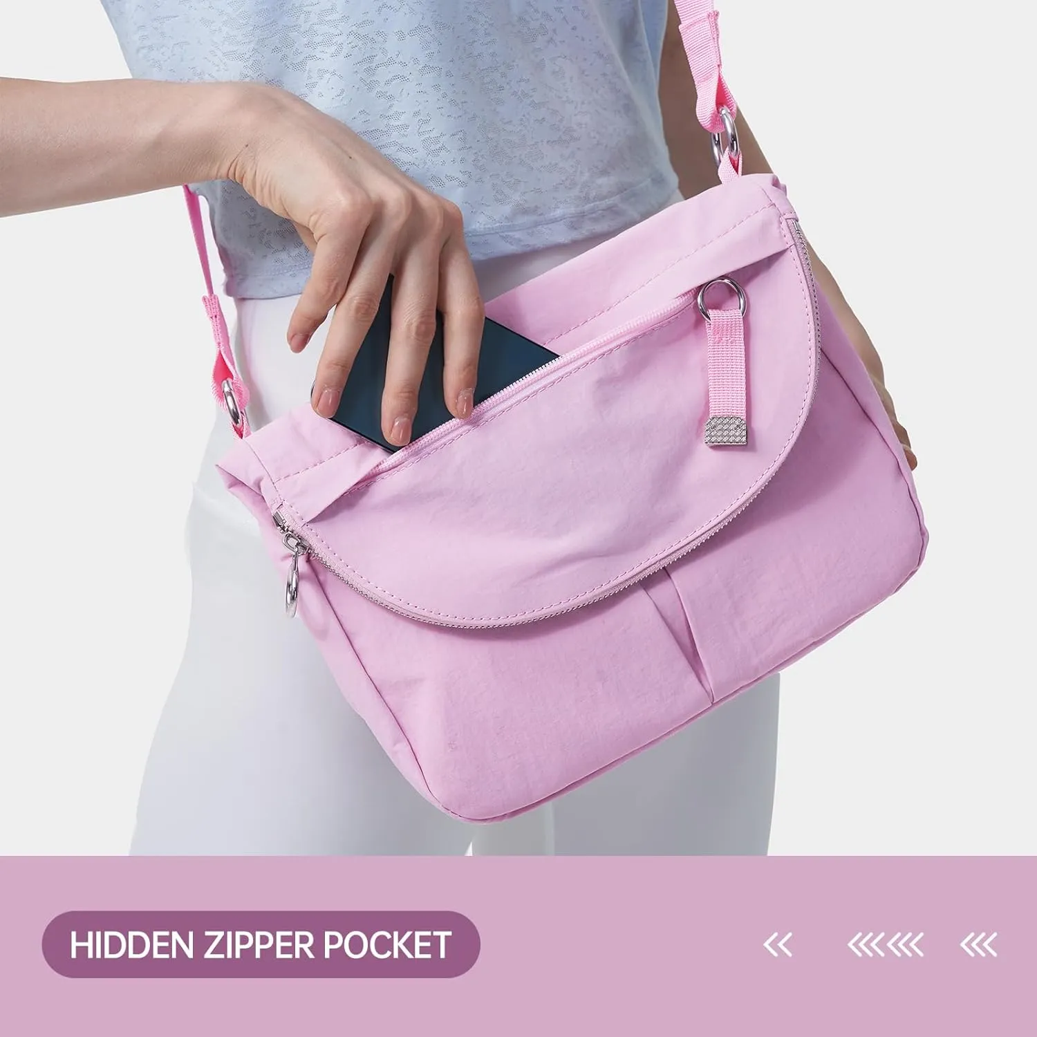 Crossbody Bag for Women, All Night Festival Bag Adjustable Strap Purse Nylon Handbags for Travel Work Casual Outdoor
