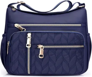 Crossbody Bag for Women, Waterproof Shoulder Bag with Adjustable Strap, Casual Nylon Purse Handbag for Women
