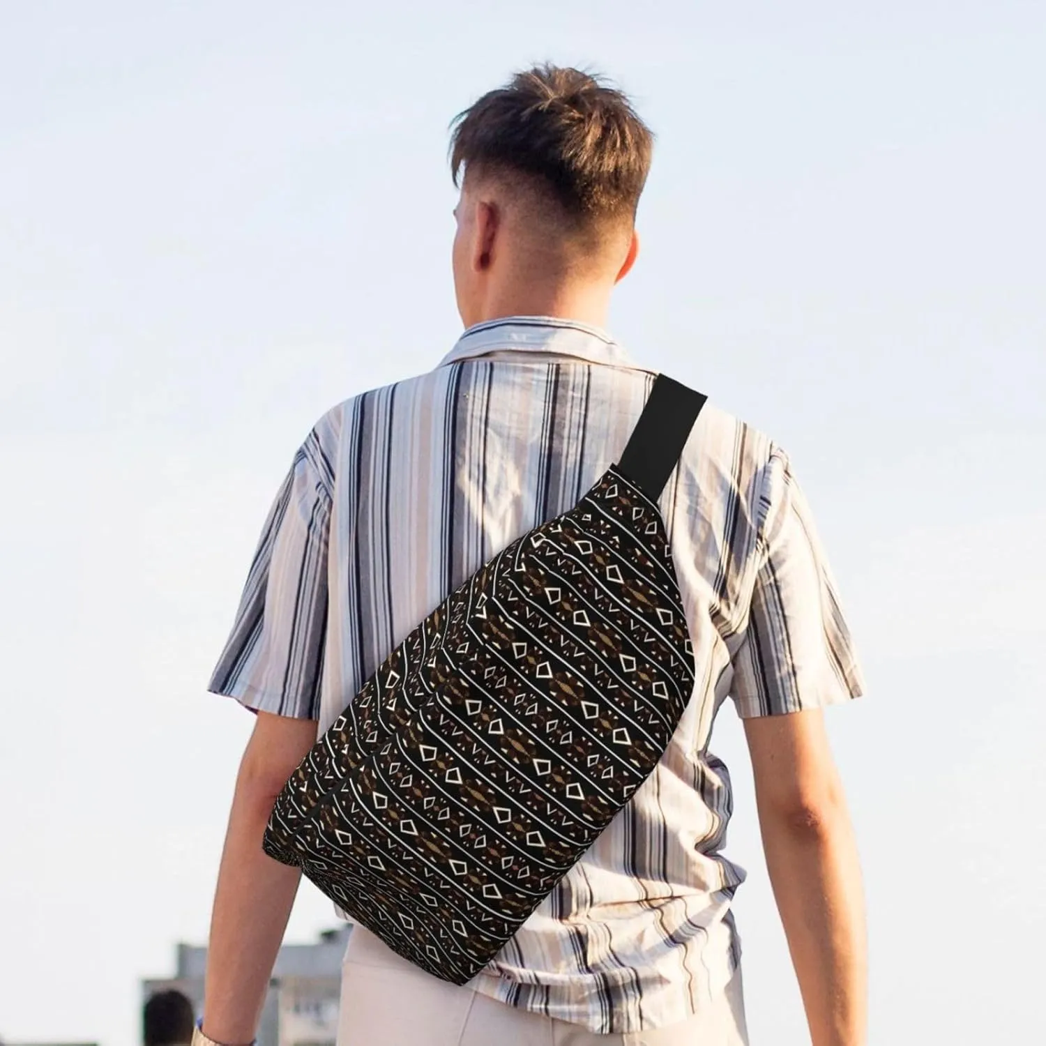 Cute African Tribes Bags for Women Men Crossbody Waist Bag With Adjustable Strap Fanny Pack