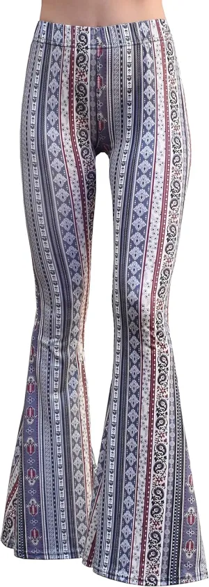 Daisy Del Sol High Waist Comfy Stretch Boho 70s Bell Bottom Fit to Flare Lounge Yoga Pants