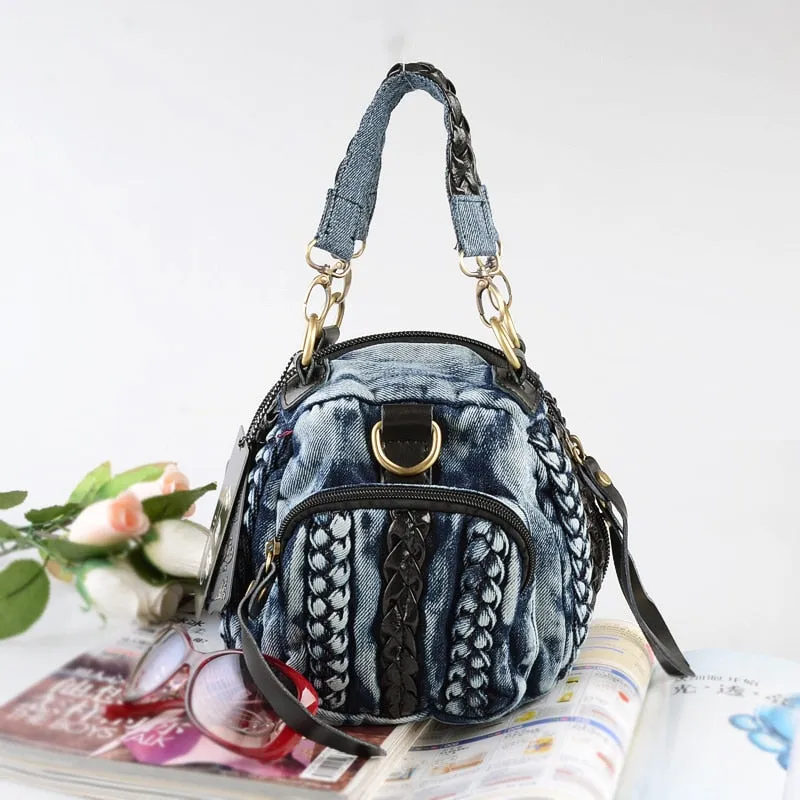 Denim Crossbody Shoulder Bag