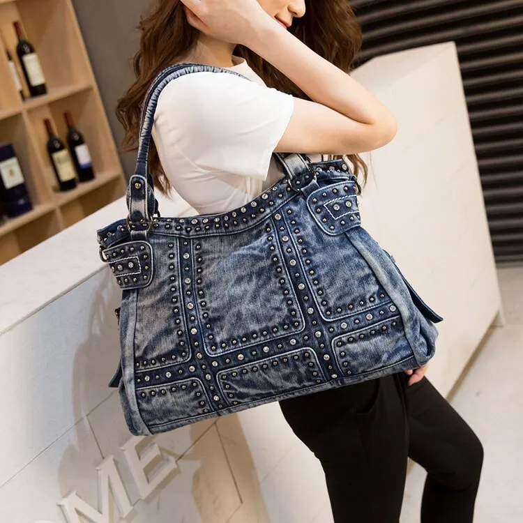 Denim Crossbody Shoulder Bag