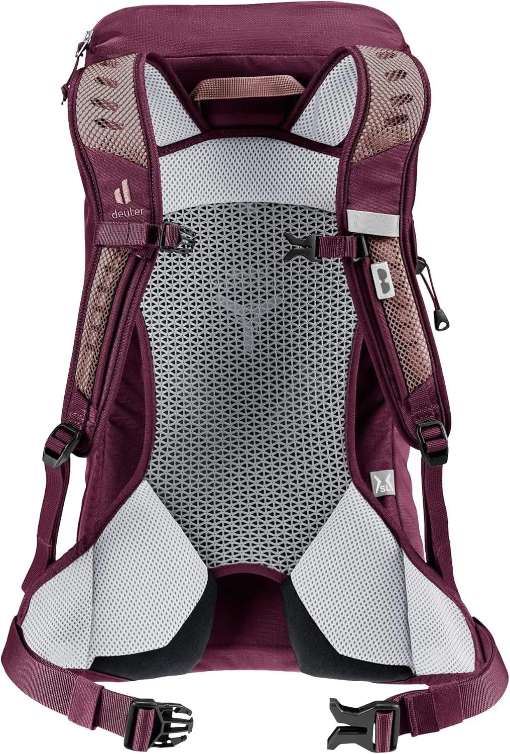 Deuter AC Lite 14L SL Hiking & Daypack Backpack with Narrow Fit, Steel Frame & Superior Breathability - Ashrose-Cassis
