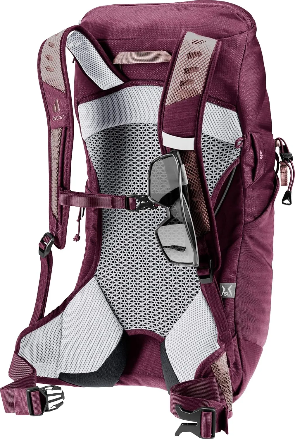 Deuter AC Lite 14L SL Hiking & Daypack Backpack with Narrow Fit, Steel Frame & Superior Breathability - Ashrose-Cassis