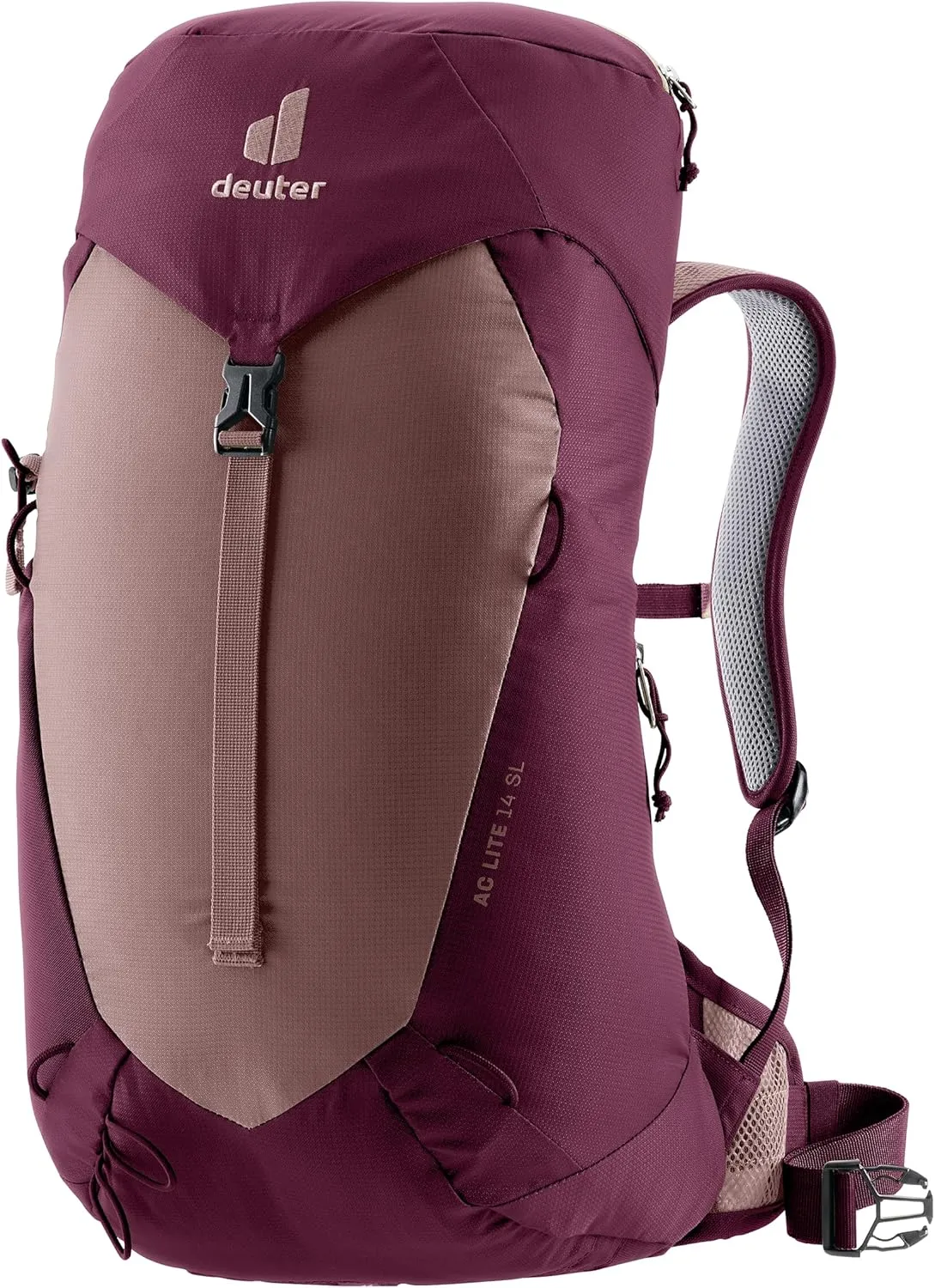 Deuter AC Lite 14L SL Hiking & Daypack Backpack with Narrow Fit, Steel Frame & Superior Breathability - Ashrose-Cassis