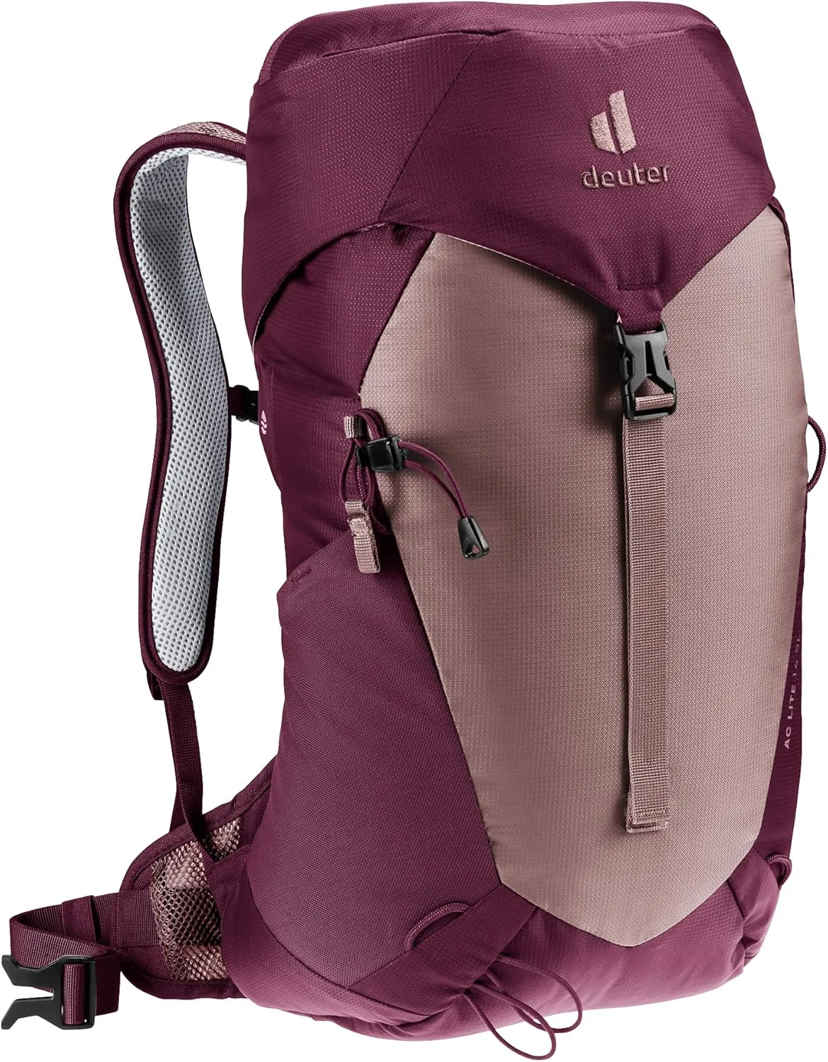 Deuter AC Lite 14L SL Hiking & Daypack Backpack with Narrow Fit, Steel Frame & Superior Breathability - Ashrose-Cassis