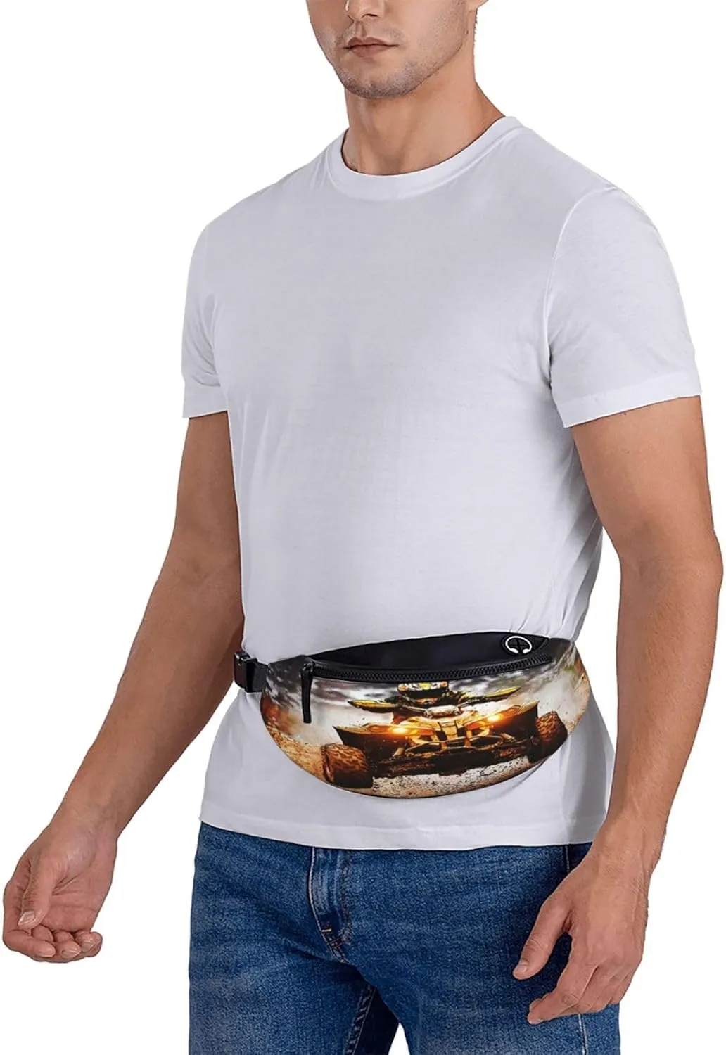 Dirt Quad Bike Off Road Atv Fanny Pack, Crossbody Waist Packs for Women Men Waist Bags with Adjustable Strap for Travel Running Hiking Sport