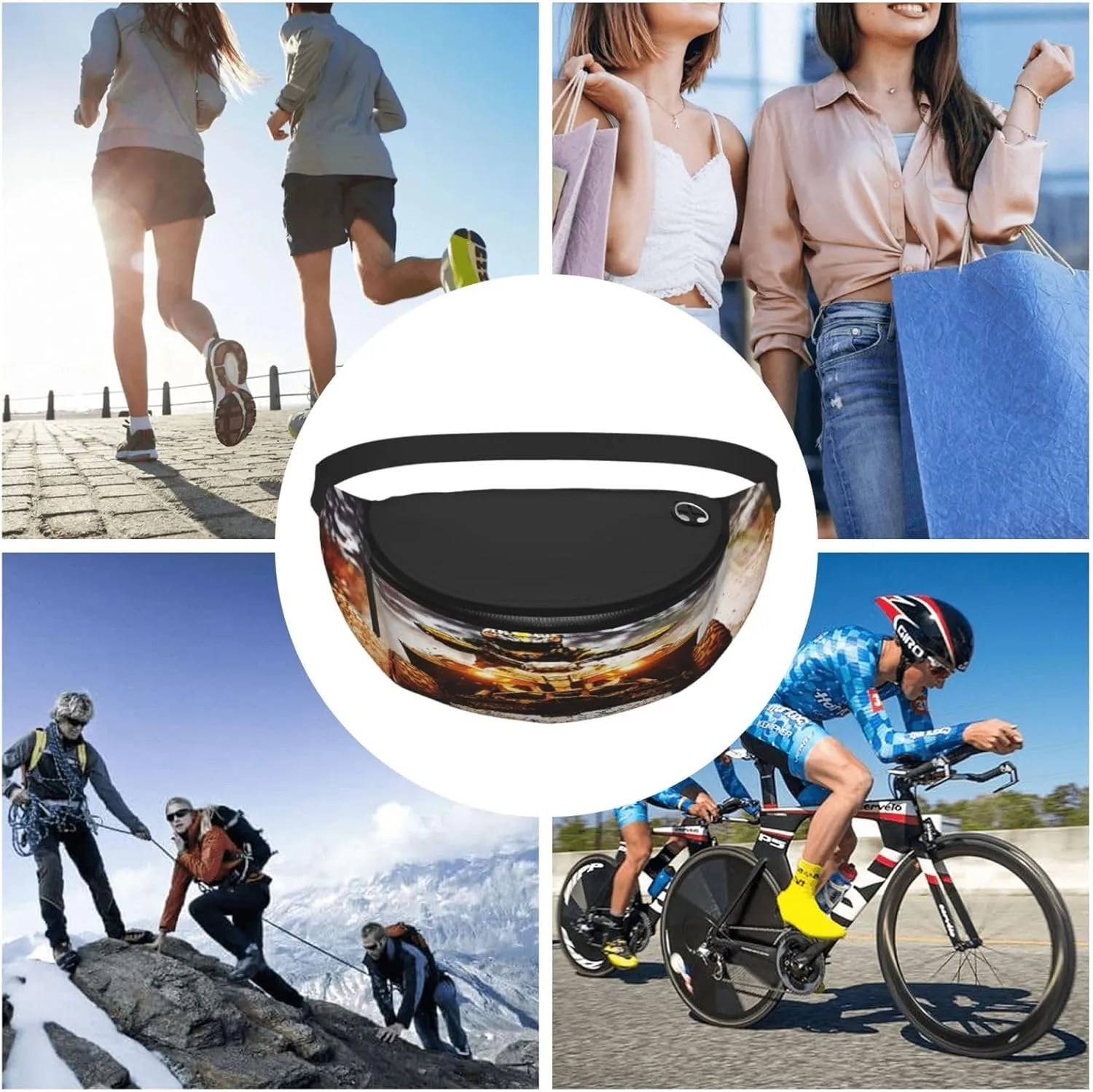 Dirt Quad Bike Off Road Atv Fanny Pack, Crossbody Waist Packs for Women Men Waist Bags with Adjustable Strap for Travel Running Hiking Sport