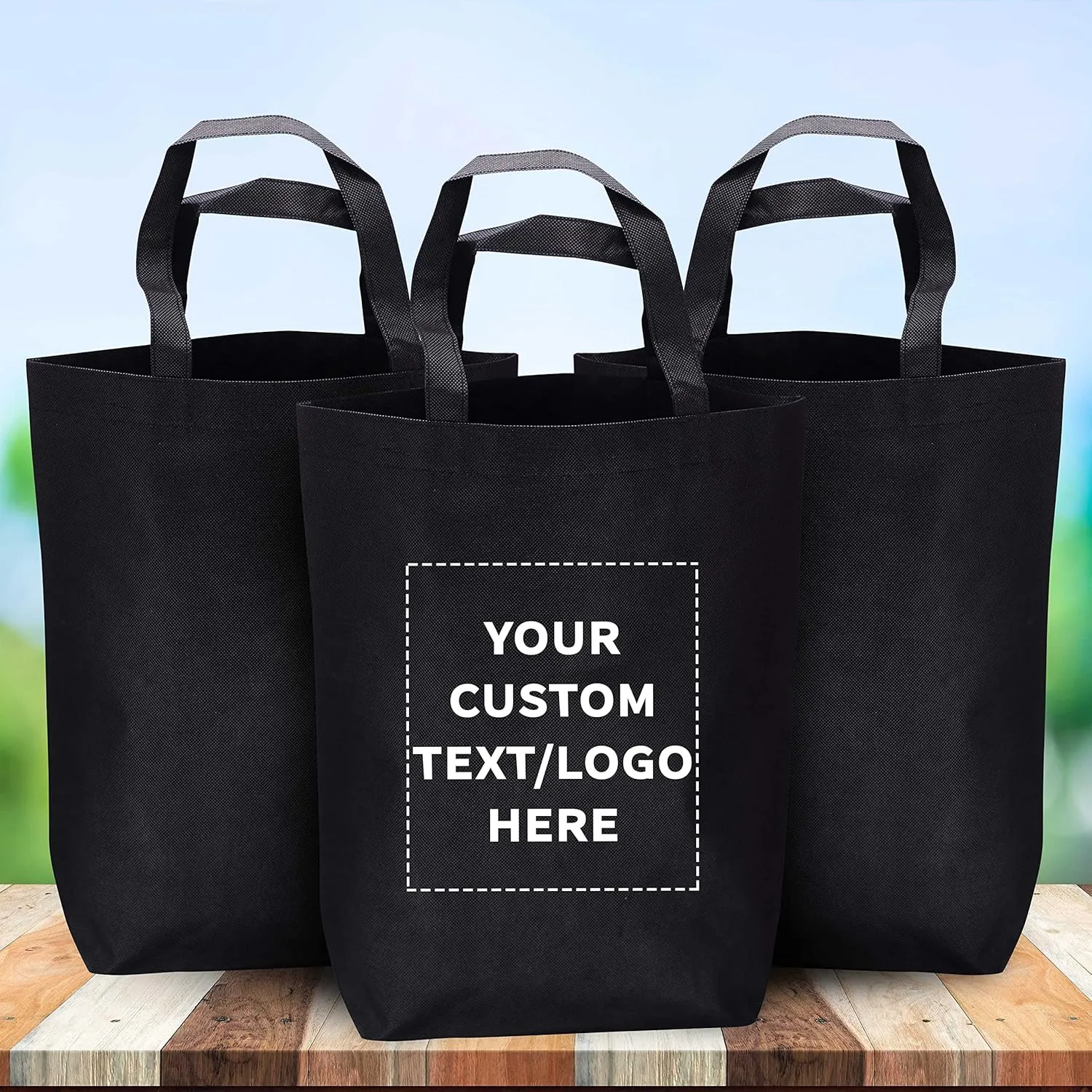 DISCOUNT PROMOS Large Reusable Heavy Duty Tote Bag - Beach Shopping Bag