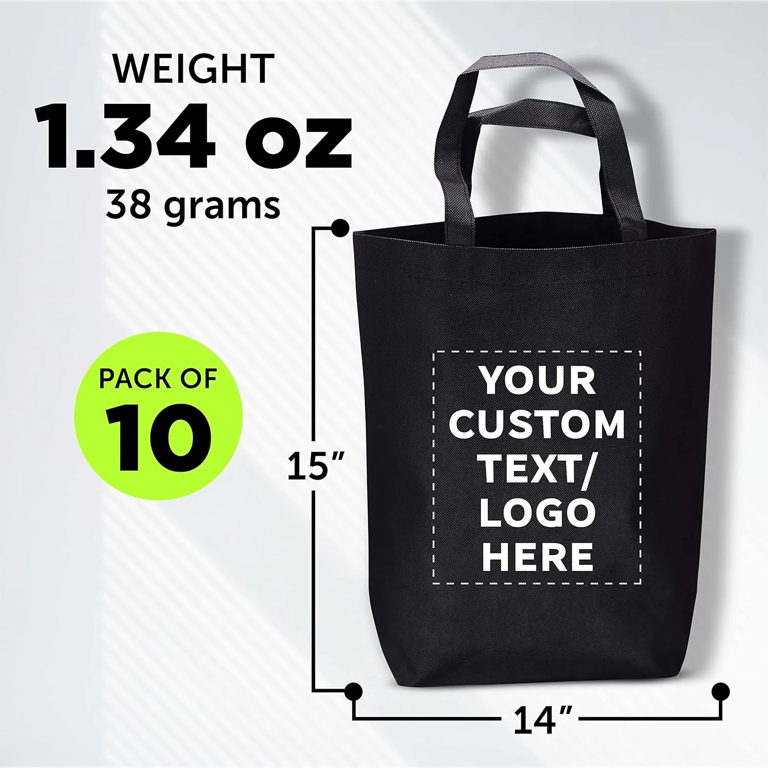 DISCOUNT PROMOS Large Reusable Heavy Duty Tote Bag - Beach Shopping Bag