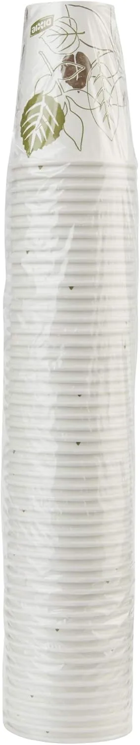 Dixie 8 oz Paper Coffee Cups By GP PRO, Pathways Design, 1000 Count (50 Disposable Cups Per Pack, 20 Packs Per Case), 2338PATH