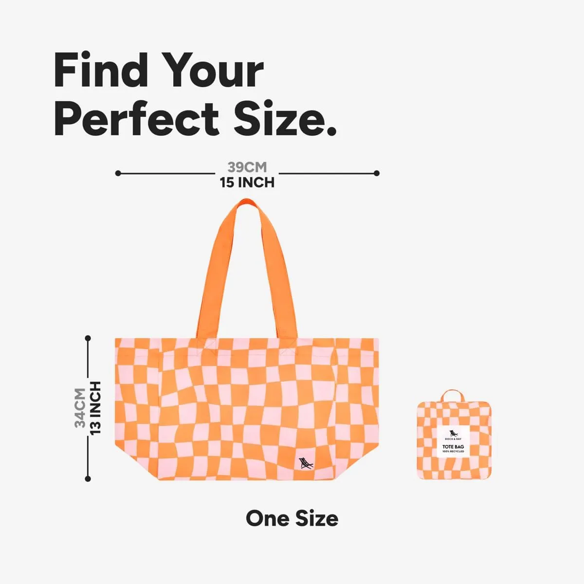 Dock & Bay Everyday Beach Tote Bag - Reusable Carrier Bag for Daily Use - Carries Up to 10kg - 100% Recycled Materials