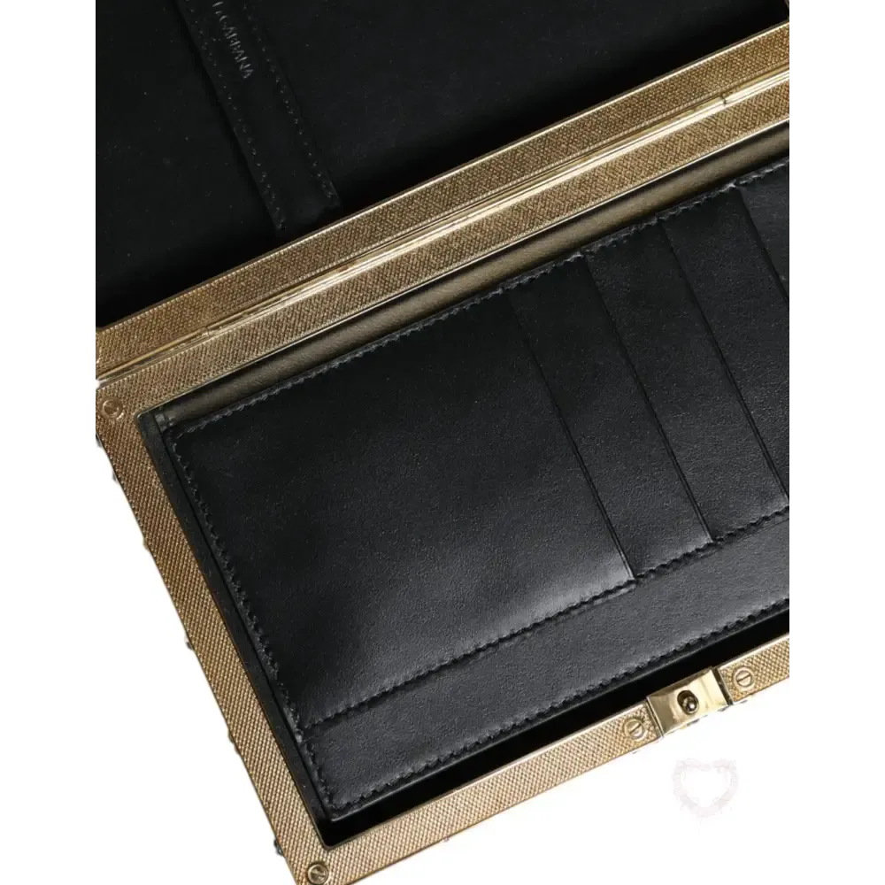 Dolce & Gabbana Silver Sequined Clutch Evening Crossbody Bag