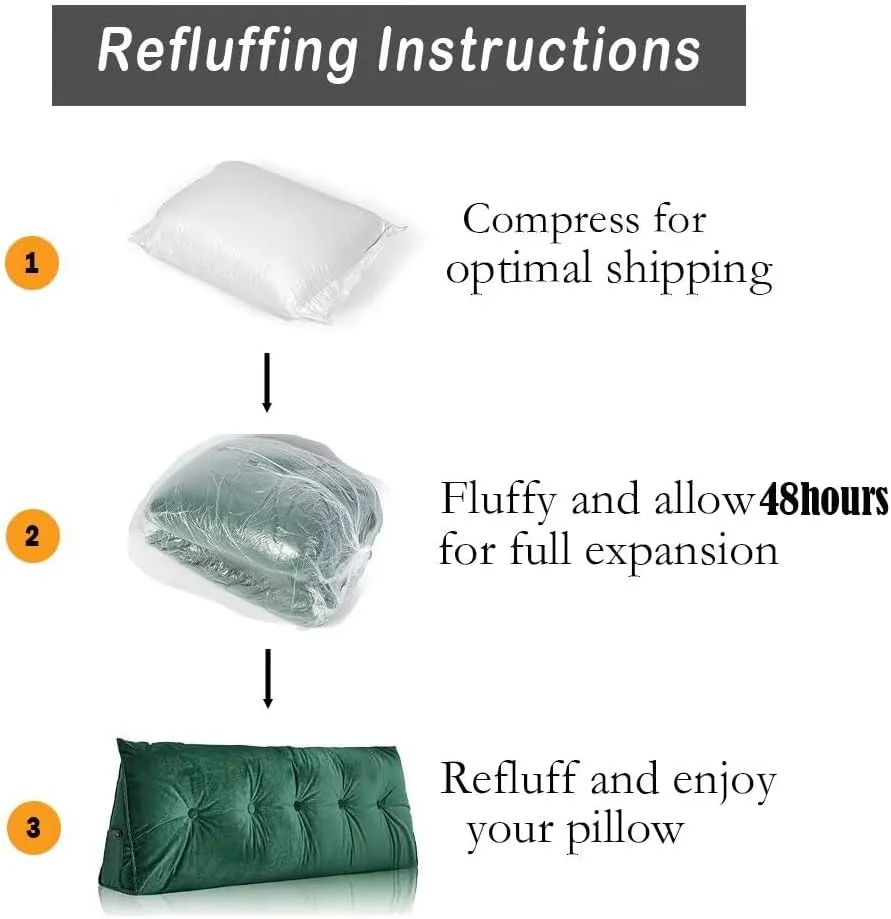 Dorm Headboard Pillows Twin XL Wedge Headboard Pillow Long Backrest Positioning Support for Daybed Reading Backrest Pillow with Side Pockets College Dorm Headboard