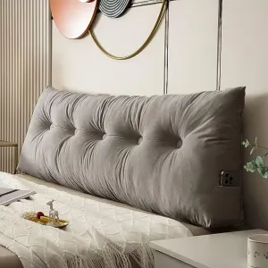 Dorm Headboard Pillows Twin XL Wedge Headboard Pillow Long Backrest Positioning Support for Daybed Reading Backrest Pillow with Side Pockets College Dorm Headboard