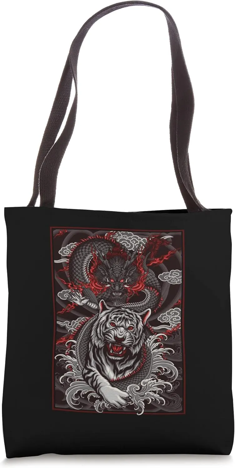 Dragon, Dragon streetwear Japanese tiger urban, tattoo art Tote Bag