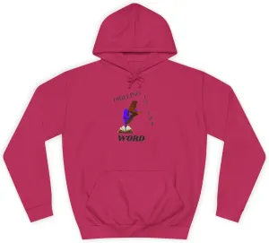 Drilling Word Unisex College Hoodie, Casual Sweatshirt, Streetwear, Gift for Students, College Apparel, Unique Graphic Hoodie