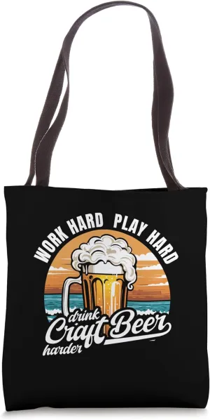 Drink Draft Beer Harder Beer Festival IPA Beer Brewery Tour Tote Bag