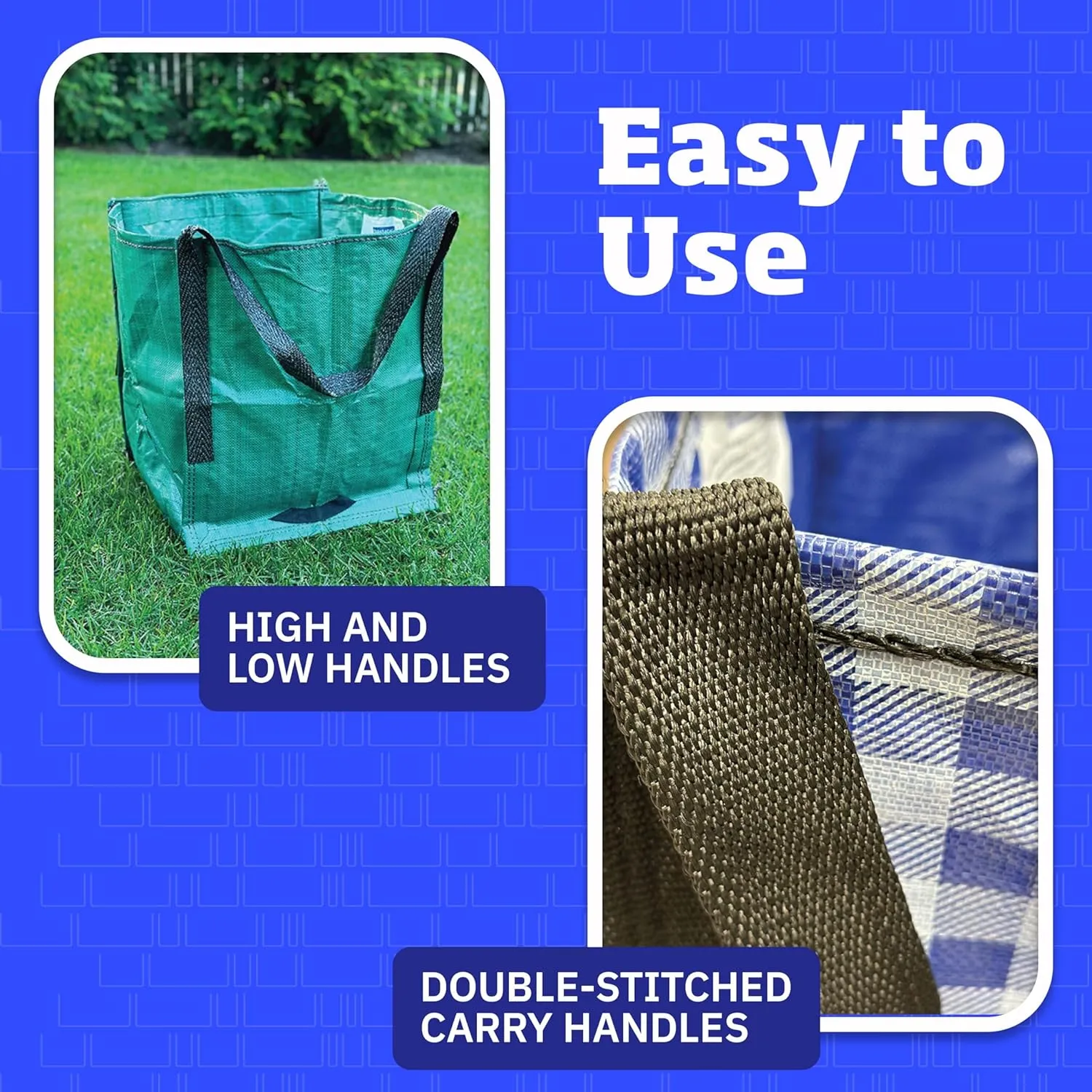 DURASACK Heavy Duty Storage Tote Bag 22-Gallon Rugged Woven Polypropylene Moving Bag, Reusable Self-Standing Design, Holds up to 500 Pounds, Single, Green
