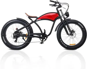 Electric Mountain Bikes for Adults, 750W Motor 31 MPH High Speed E-Bike, 37 Mile Range 48V 15Ah/17.5Ah Battery, 7 Speed Dual Shock Absorber Full Suspension Commuter Fat Tire Bicycle