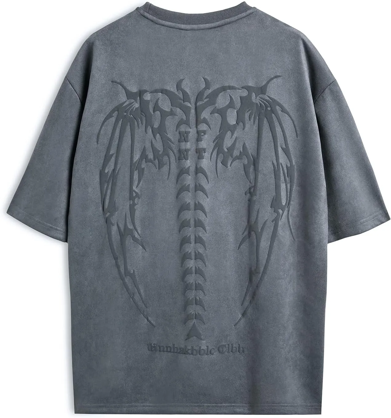 EMMIOL Men's T Shirts Oversized Short Sleeves Unisex Loose Solid Streetwear Tee Crew Neck Cotton Tops