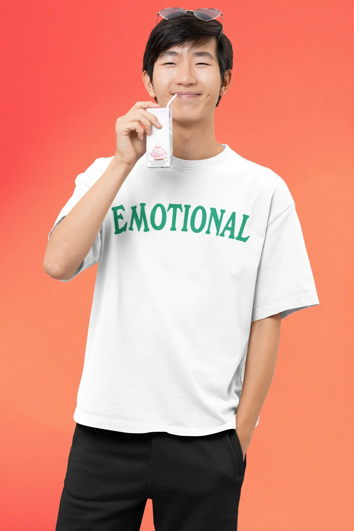 Emotional White Oversized T-shirt