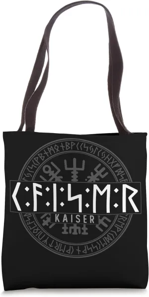 Emperor in Futhark Runes Viking Tote Bag