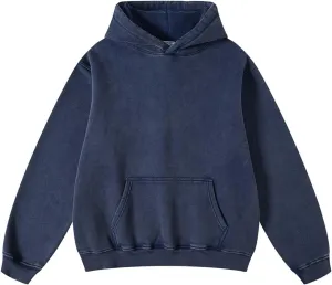 FAIABLE Womens Oversized Vintage Acid Wash Cotton Fleece Hoodie for Women