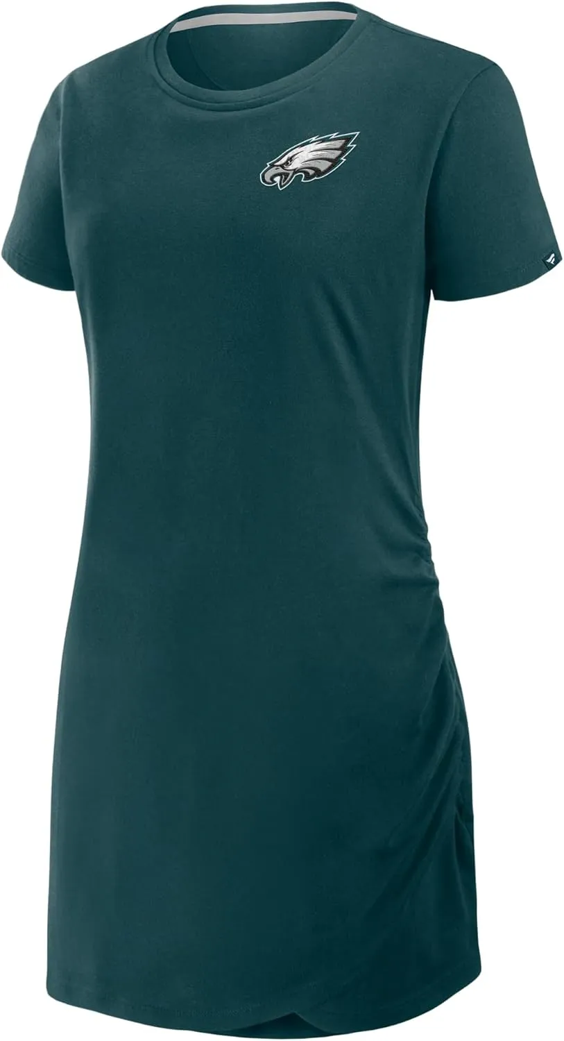 Fanatics Women's College NFL Ruched Drape T-Shirt Dress