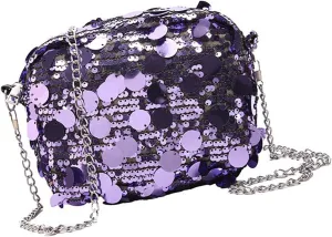 Fashionable Sequined Evening Bag Handbag with Chain for Women Delicate Shoulder Bags Crossbody Purse Evening Purses