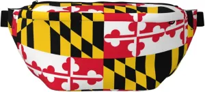 Flag of Maryland Fanny Pack Crossbody Bag â€“ Fashionable Sling Bag for Travel, Running, Cycling, and Everyday Use