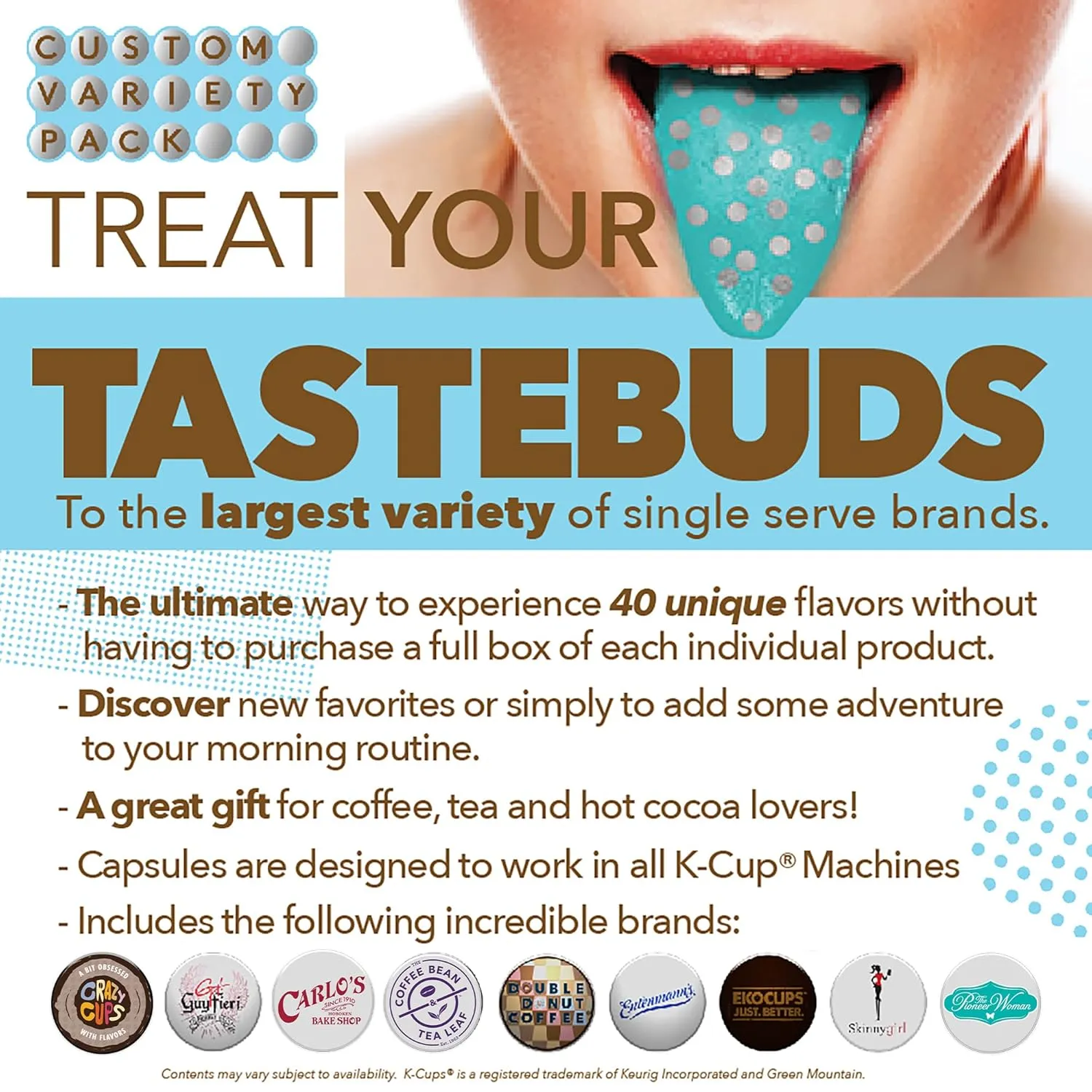 Flavored Decaf Coffee Pods Variety Pack Compatible with Keurig K Cups Brewers, 36 Count, Assorted Decaffeinated Flavored Coffee Sampler(Pack of 1)