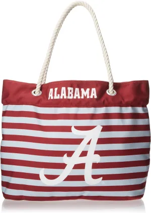 FOCO NCAA College Team Logo Nautical Stripe Tote Beach Bag