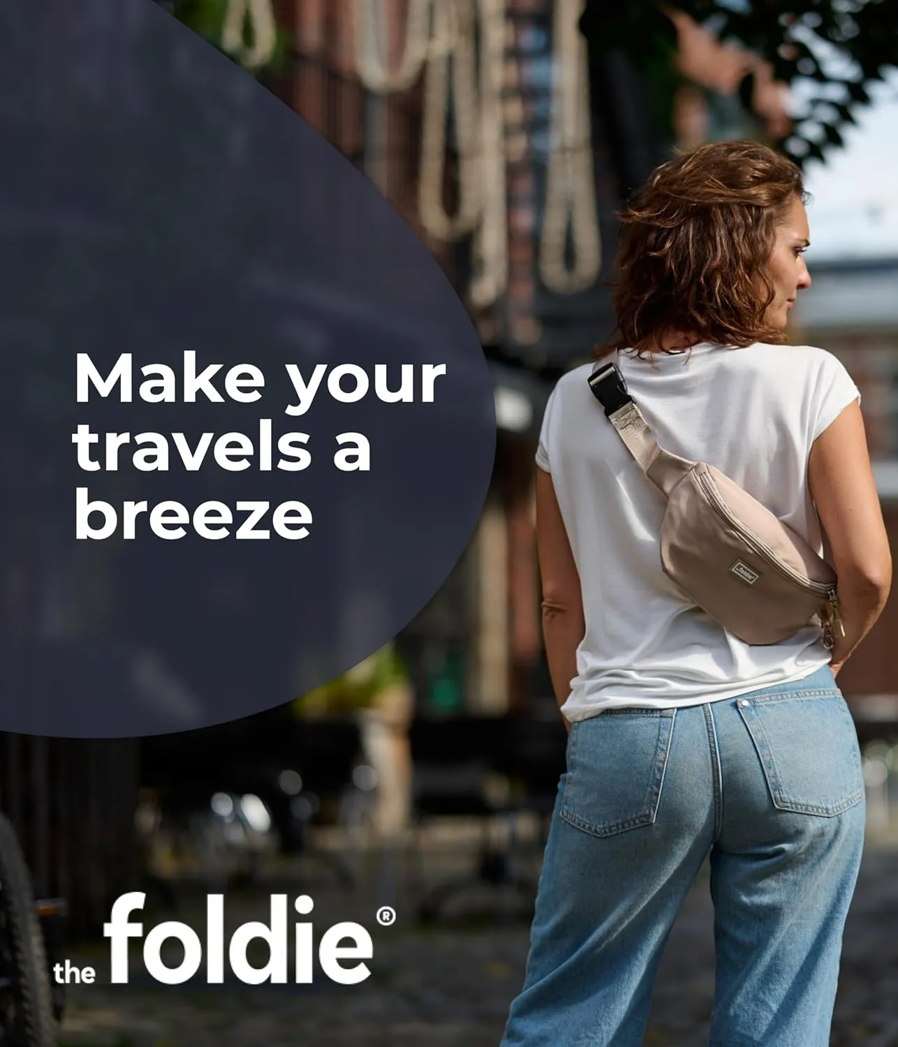 Foldable Crossbody Bags for Women & Men - Anti-Theft RFID-Safe Fanny Pack with Smart Lockable Zippers and Cut-Resistant Strap - Lightweight Waist Pack for Travel & Everyday Use - Beige