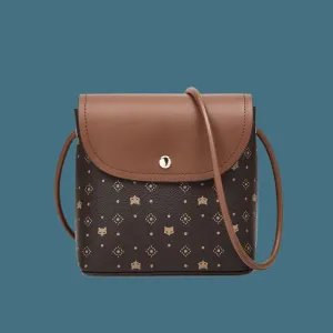 FOXER Brand Small Women's Classic PVC Shoulder Bag Vintage Monogram Girl Square Crossbody Bag PVC Lady Mini Shopping Bag