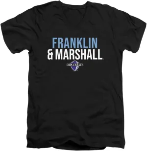 Franklin & Marshall College Official Stacked Unisex Adult V-Neck T Shirt