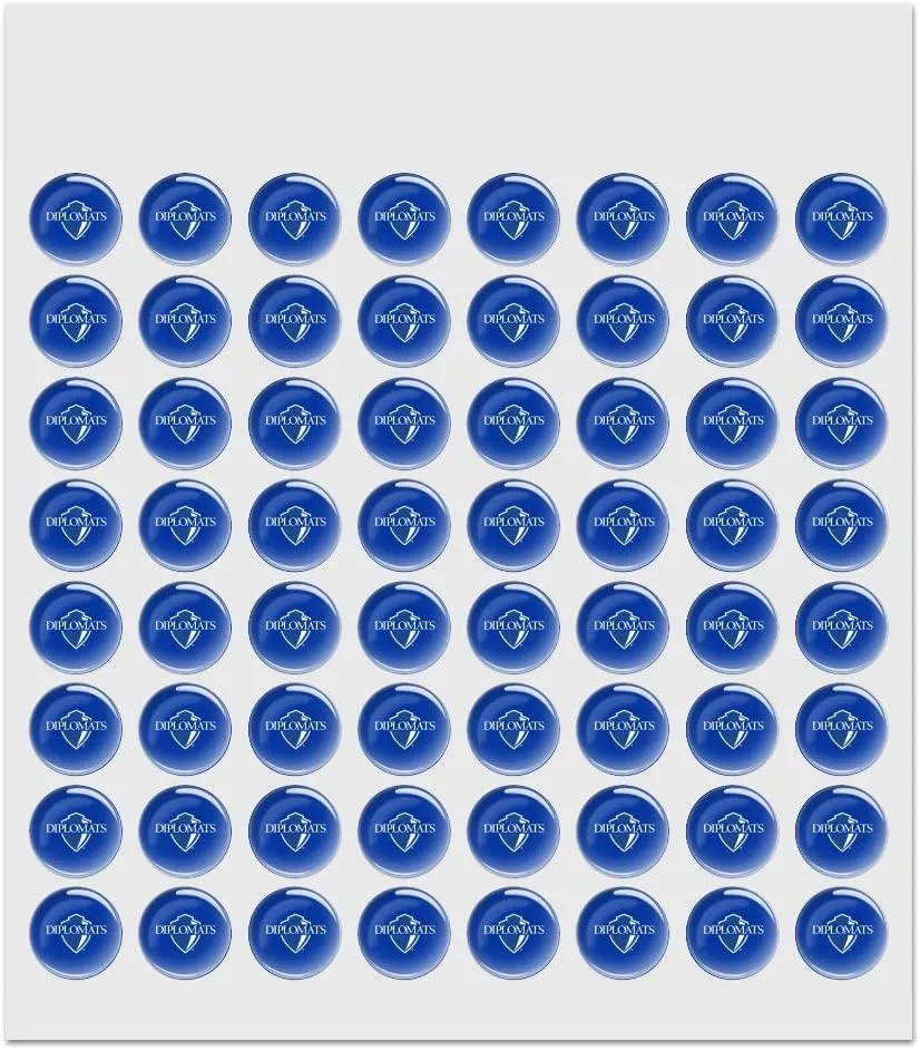 Franklin & Marshall College Primary Logo 0.5" Puffy Bubble Dome Scrapbooking Crafting Sticker Set