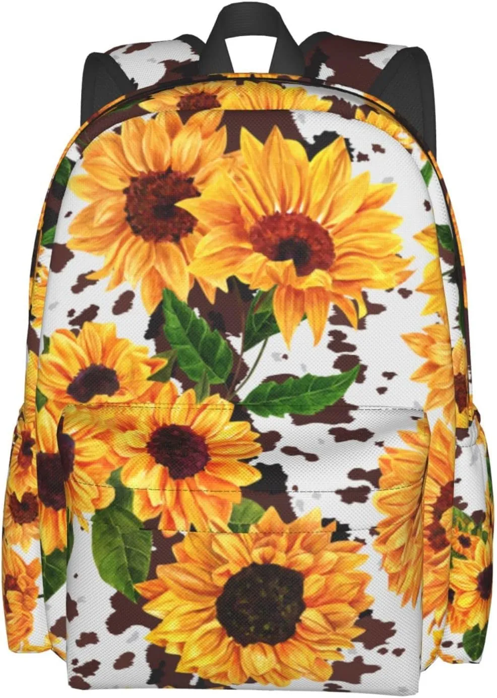 FREEHOTU Sunflower Farm Backpack For Men Women With Adjustable Padded Shoulder Straps Daypack For College Travel