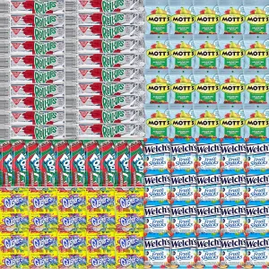 Fruit Snacks Variety Pack (80 Count) - Includes Motts Medleys, Welches, Gushers, Fruit by the Foot and Fruit Roll-Ups by Stuff Your Sack