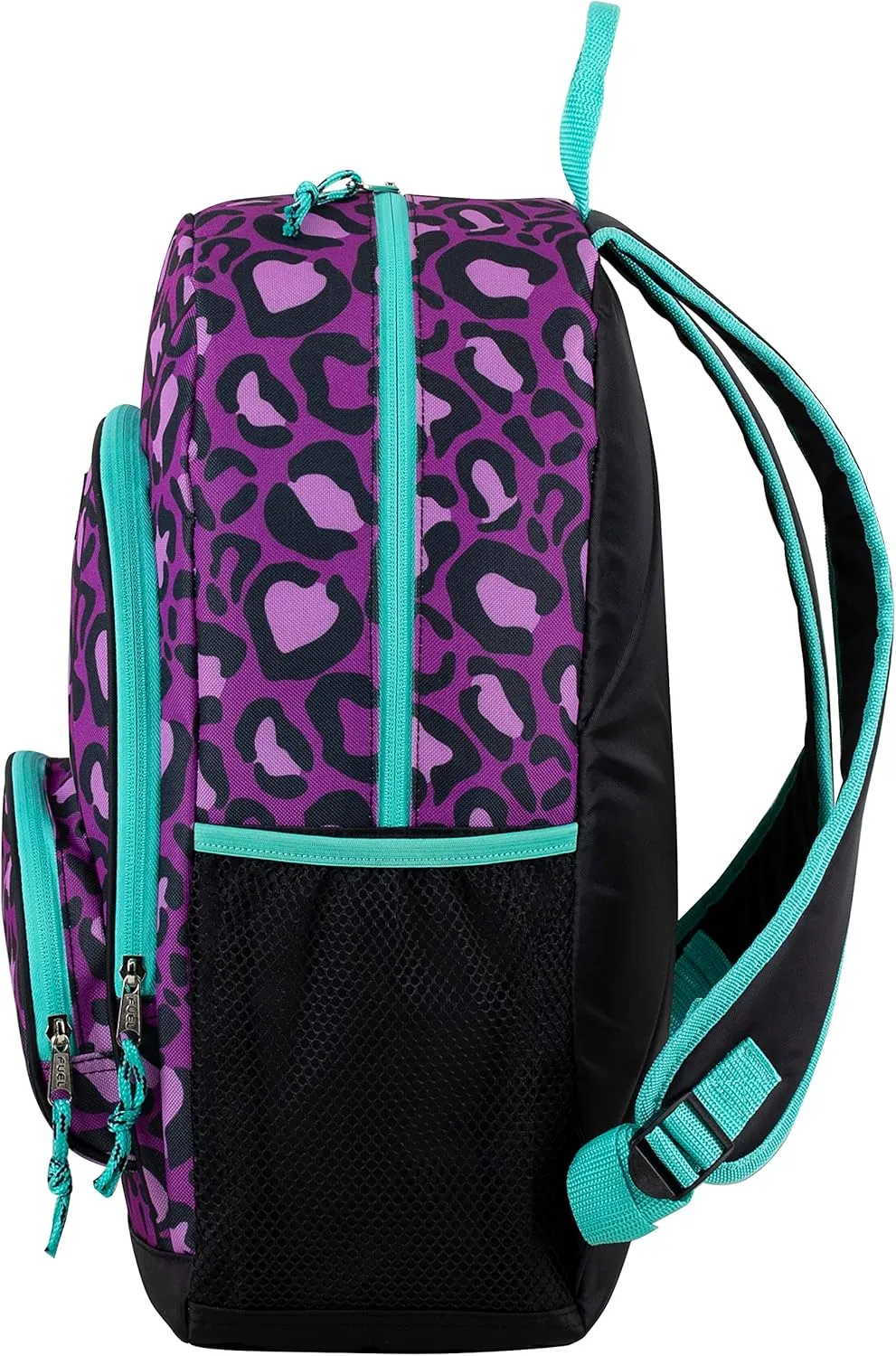 FUEL Laptop Backpack, Multipurpose Casual Daypack, Triple Compartments Bookbag for College, Hiking, Work, 18 Inches, Leopard